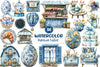 Blue Parisian Easter Clipart Bundle