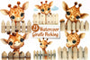 Giraffe Peeking Clipart Bundle