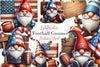 Adorable American Football Gnome Clipart Bundle