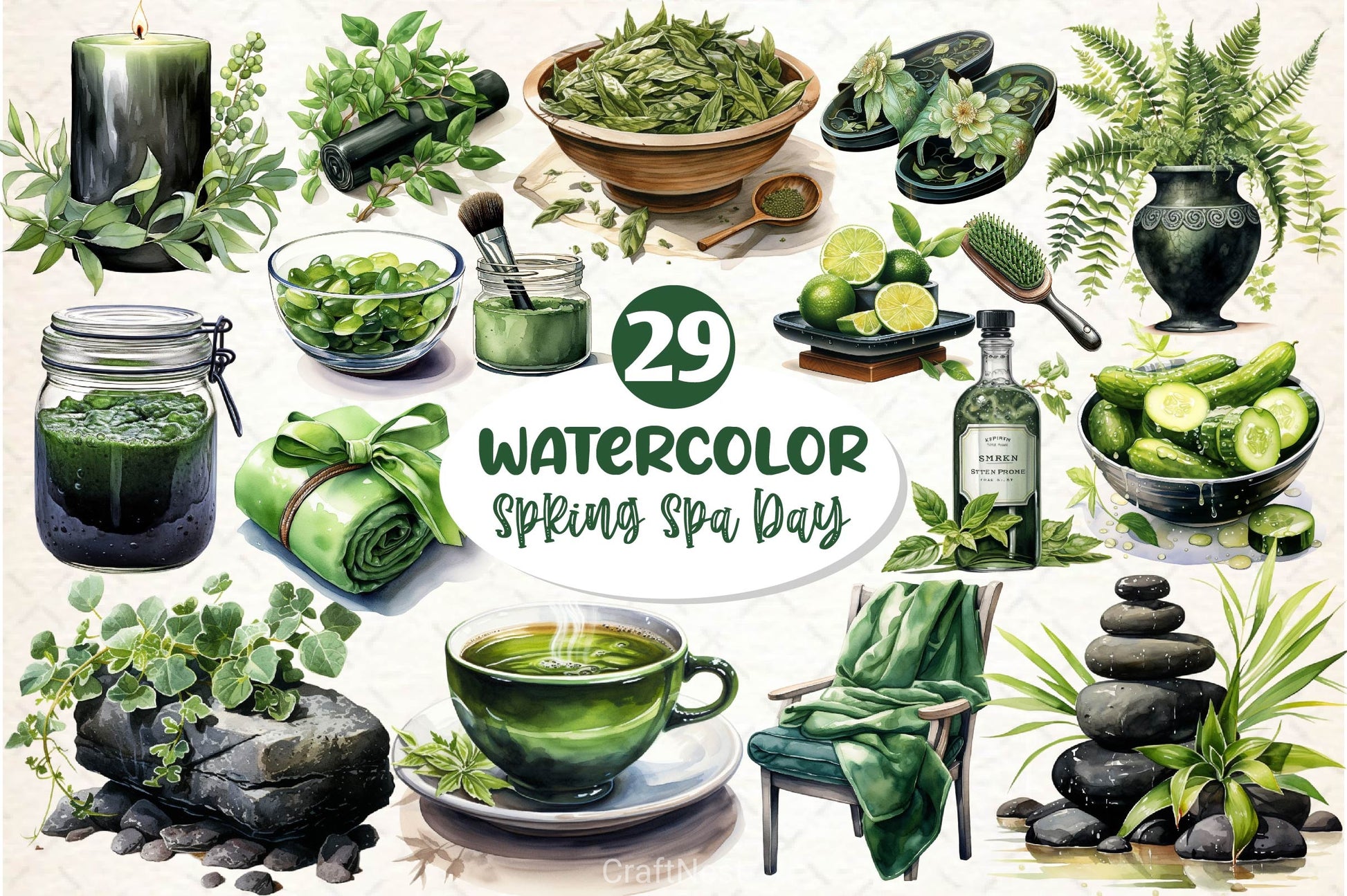 Spring Spa Day Clipart Bundle 2 - CraftNest - Digital Crafting and Art