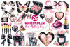 Black And Pink Mothers Day Clipart Bundle