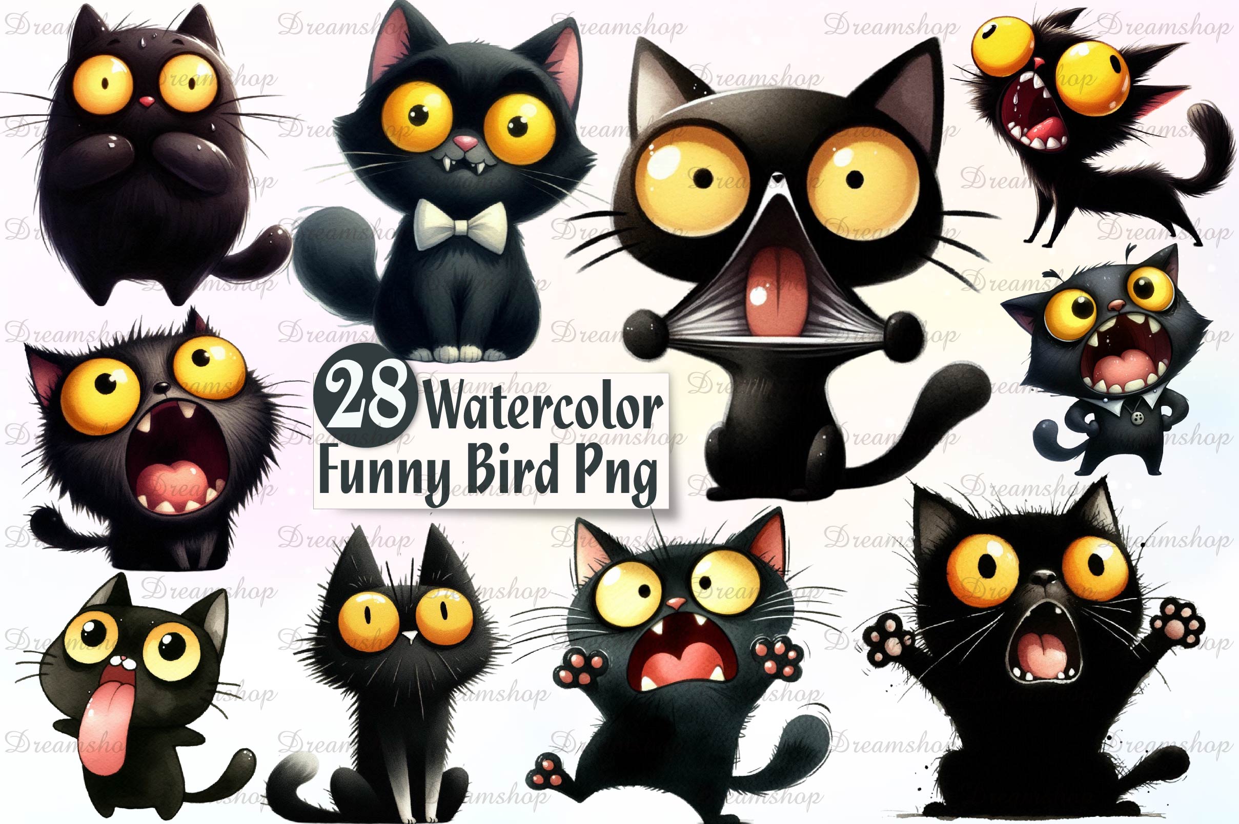 Crazy Cats Clipart Bundle - CraftNest - Digital Crafting and Art
