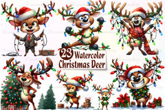 Christmas Deer Clipart Bundle 1 - CraftNest - Digital Crafting and Art