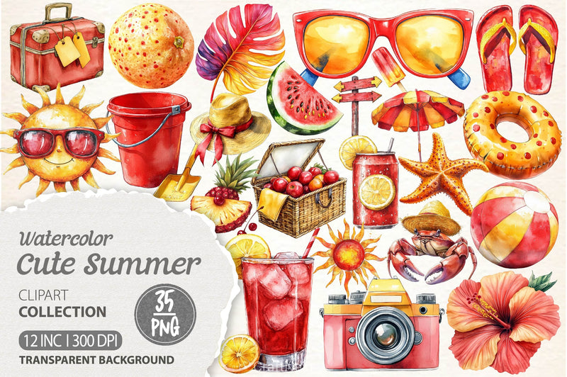 Summer Clipart Bundle 11 - CraftNest - Digital Crafting and Art