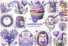 Lavender Valentine Clipart Bundle