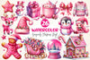 Pink Christmas Clipart Bundle 1
