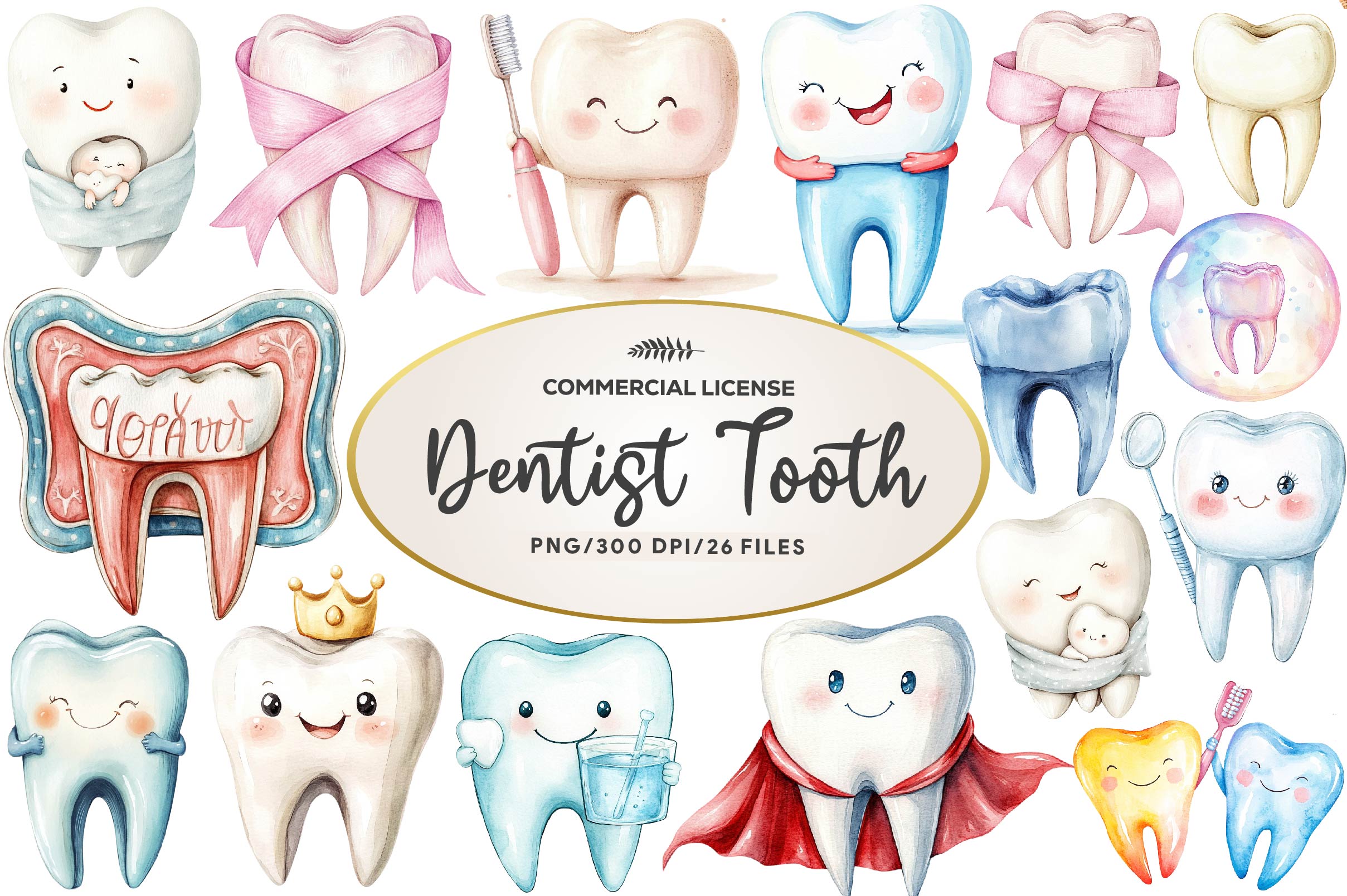 Dentist Tooth Clipart Bundle - CraftNest - Digital Crafting and Art