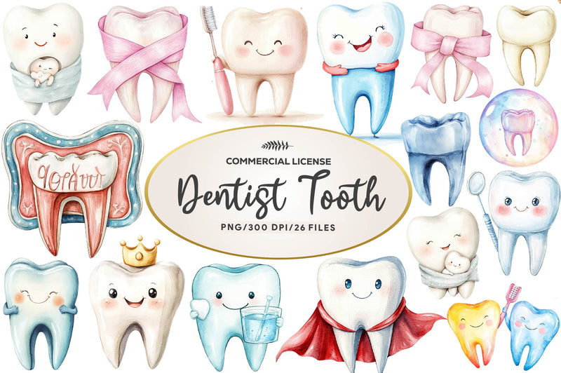 Dentist Tooth Clipart Bundle - CraftNest - Digital Crafting and Art