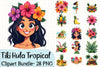 Tiki Hula Girl Luau Clipart Bundle