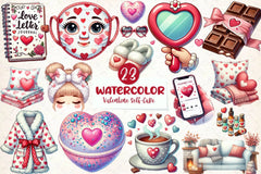 Valentine Self Care Clipart Bundle - CraftNest - Digital Crafting and Art