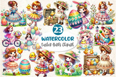 Easter Girls Clipart Bundle 2 - CraftNest - Digital Crafting and Art