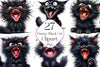 Funny Black Cats Clipart Bundle