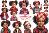 Christmas Little Girl Clipart Bundle