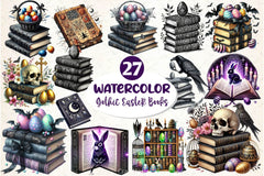 Gothic Easter Day Books Clipart Bundle 2 - CraftNest - Digital Crafting and Art