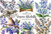 Spring Virginia Bluebells Flower Clipart Bundle