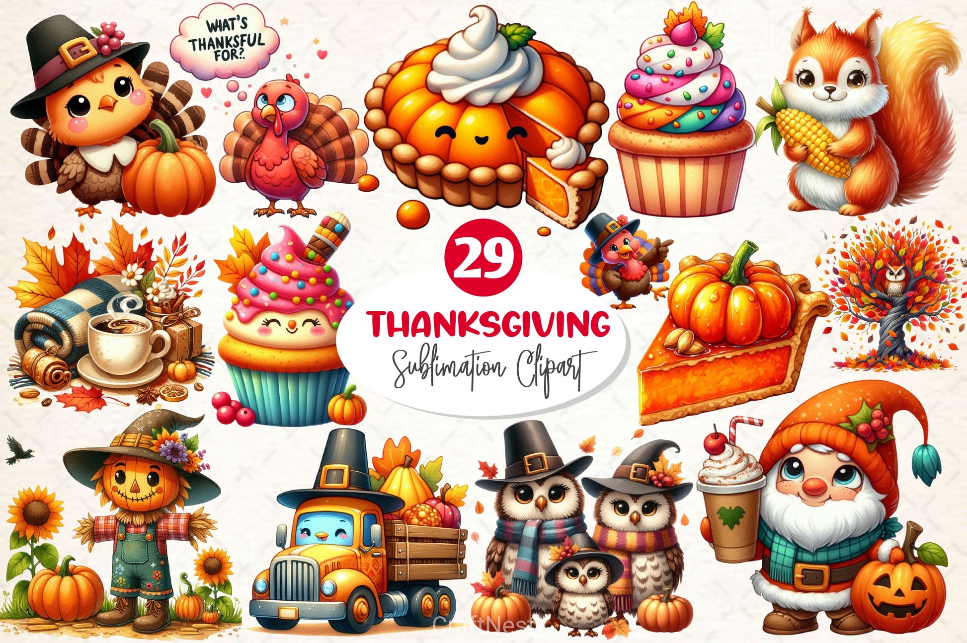 Thanksgiving Clipart Bundle 2 - CraftNest - Digital Crafting and Art