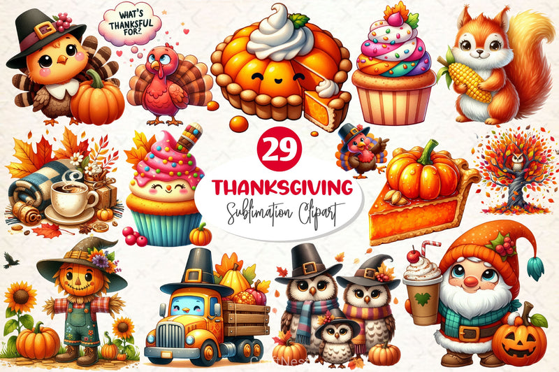 Thanksgiving Clipart Bundle 2 - CraftNest - Digital Crafting and Art