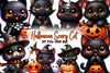 Funny Halloween Scary Cat Clipart Bundle