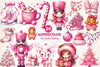 Cute Girly Christmas Clipart Bundle