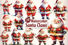 Santa Claus Clipart Bundle - CraftNest - Digital Crafting and Art
