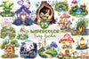 Whimsical Fairy Garden Clipart Bundle