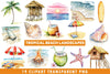 Tropical Beach Landscapes Clipart