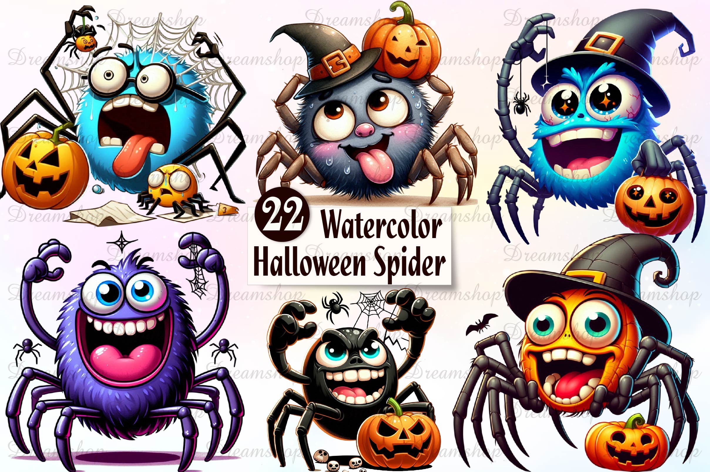 Halloween Spider Clipart Bundle - CraftNest - Digital Crafting and Art