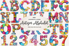Autism Alphabet Clipart Bundle - CraftNest - Digital Crafting and Art
