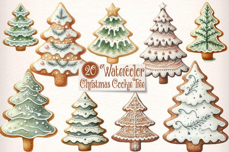 Christmas Cookie Tree Clipart Bundle - CraftNest - Digital Crafting and Art