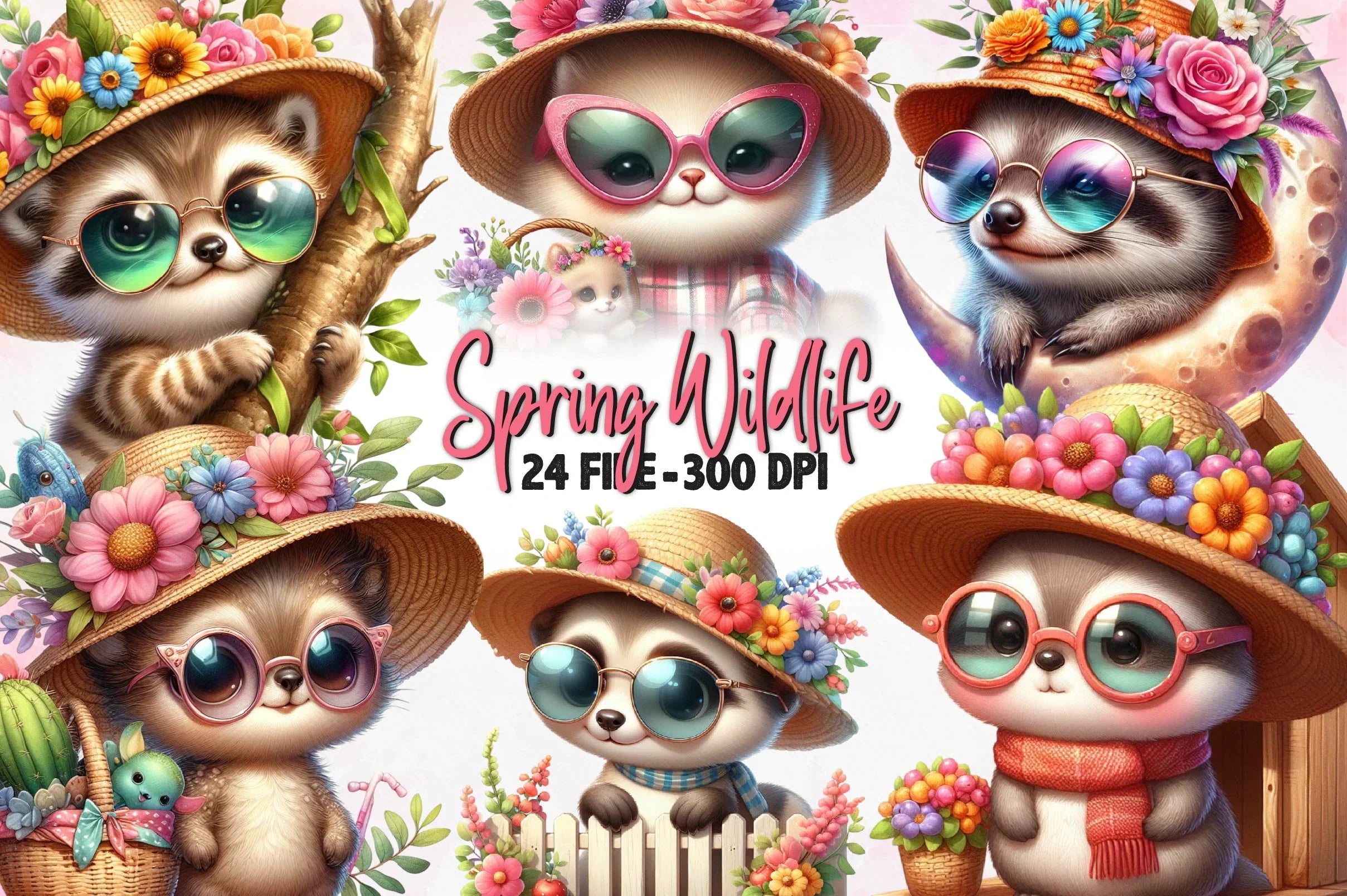 Cute Spring Wildlife Clipart Bundle - CraftNest - Digital Crafting and Art