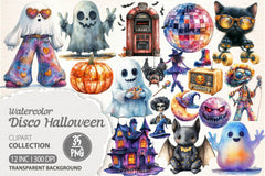 Disco Halloween Clipart Bundle 2 - CraftNest - Digital Crafting and Art