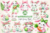 Cute Easter Bunny Clipart Bundle 9