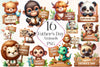 Father's Day Cute Animals Clipart Bundle