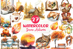 Serene Autumn Day Clipart Bundle - CraftNest - Digital Crafting and Art