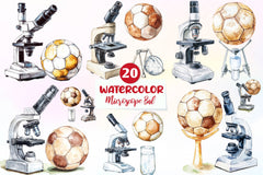 Microscope Ball Clipart Bundle - CraftNest - Digital Crafting and Art