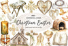 Beige Christian Easter Clipart Bundle