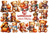Autumn Teddy Bear Clipart Bundle 2
