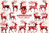 Christmas Reindeer Silhouette Clipart Bundle