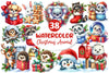 Christmas Animal Peeking Clipart Bundle