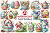 Easter Gingham Ceramic Clipart Bundle
