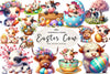 Easter Cow Clipart Bundle