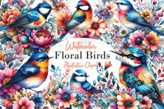 Floral Birds Clipart Bundle - CraftNest - Digital Crafting and Art