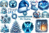 Blue Christmas Clipart Bundle