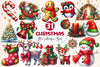 Glitter Christmas Clipart Bundle