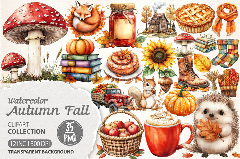 Autumn Fall Clipart Bundle - CraftNest - Digital Crafting and Art