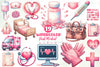 Pink Medical Clipart Bundle