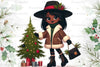 African American Christmas Girl Clipart Bundle 15