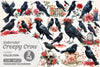 Creepy Crow Clipart Bundle