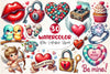 Retro Valentine Clipart Bundle