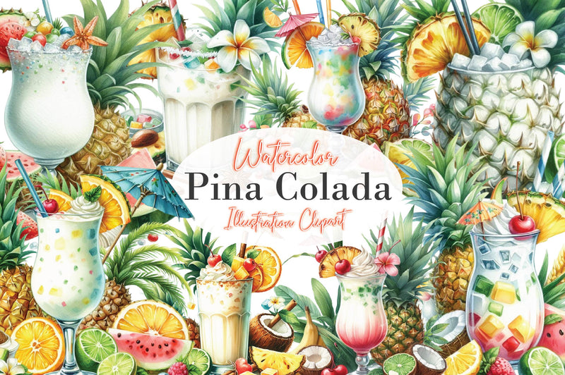 Pina Colada Clipart Bundle - CraftNest - Digital Crafting and Art